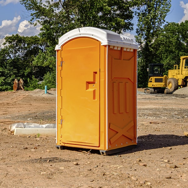 how often are the porta potties cleaned and serviced during a rental period in Garland WY